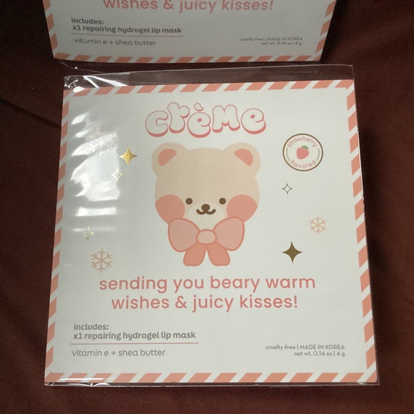 Creme Repairing Hydrogel Lip Mask Strawberry Flavored Bundle New - Picture 3 of 7